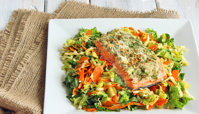 RECIPE: Coconut Herb Crusted Salmon