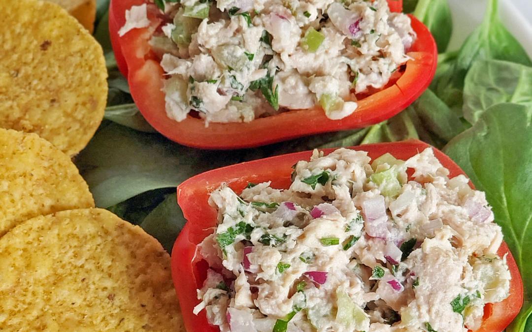 Tuna Salad Stuffed Bell Pepper Boat Recipe